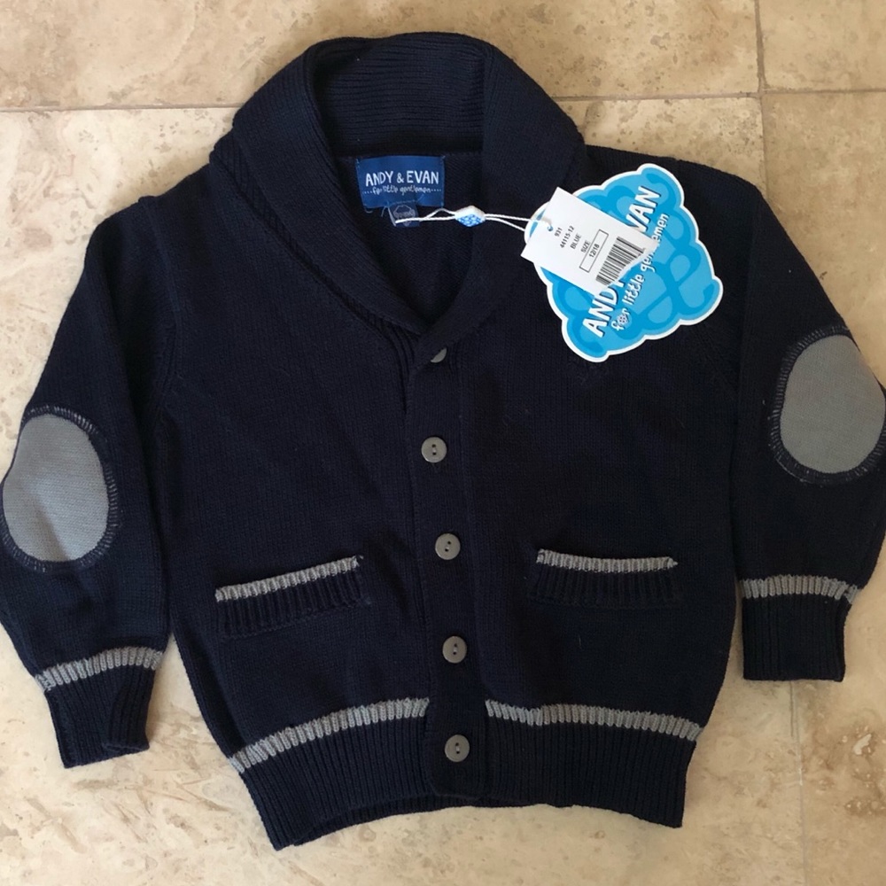 Boys Navy Blue Cardigan NWT